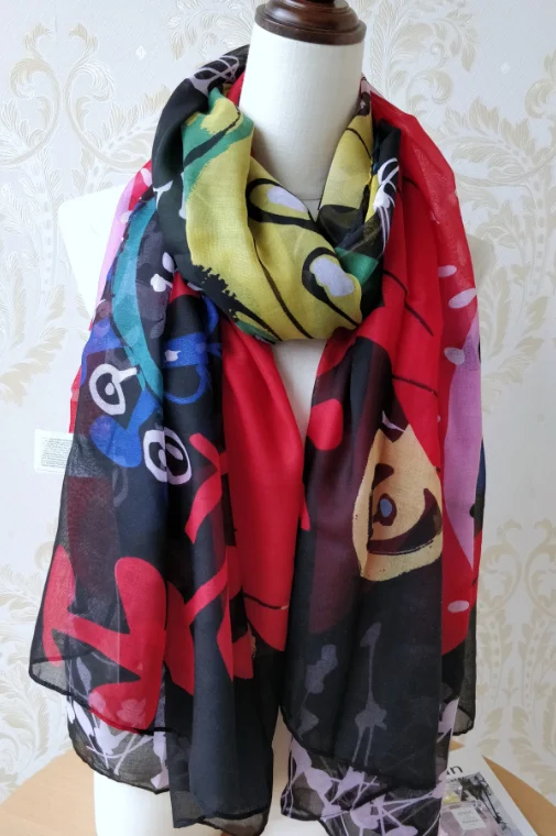 Серебристый Испанский Модный женский шарф DESIGUAL - Цвет: Серебристый