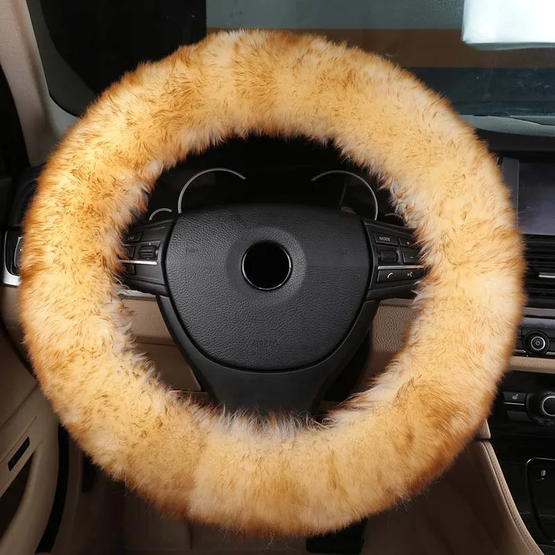 100% пушистый Австралийский шерстяной теплый чехол на руль аксессуары милая
