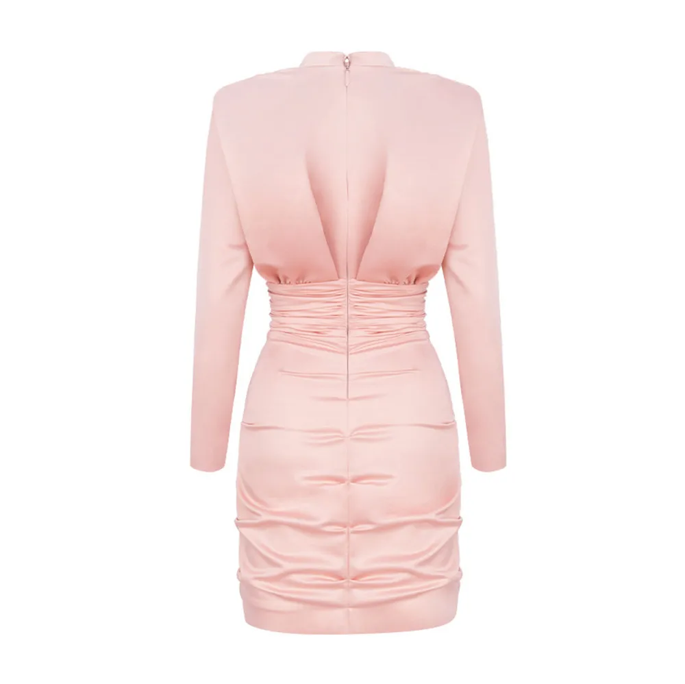 

Bodycon Mini Dress Women 2020 Summer New Long Sleeveless Ruffles Ladies Vestidos Elegant Party Club Dresses