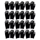 12 пар хлопковых перчаток, рабочие защитные перчатки, удобные рабочие женские перчатки, черные хлопковые перчатки