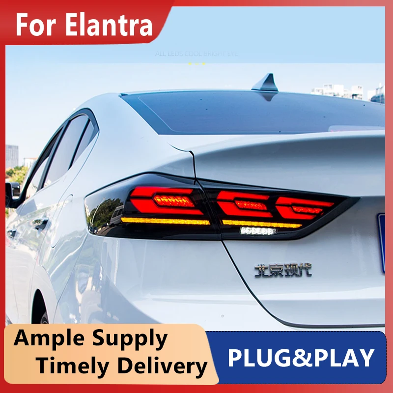 

4PCS Car Styling for Hyundai Elantra Taillights 2016-2018 for Elantra LED Tail Lamp+Turn Signal+Brake+Reverse LED light