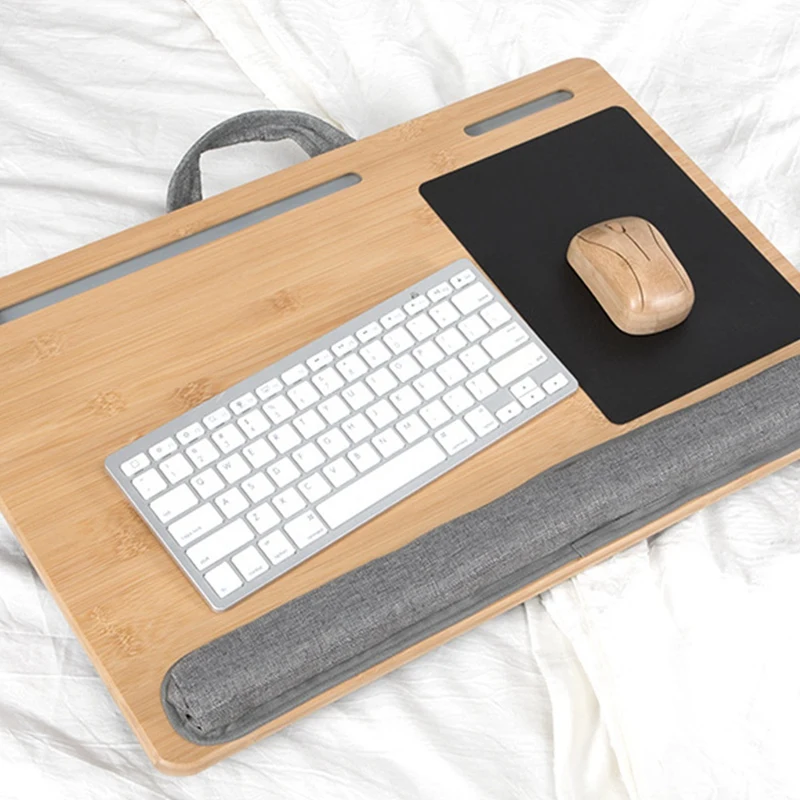 

Bamboo Knee Table, Dual-Purpose Large Laptop Table, Suitable For 17 Inches (Approximately 43.2 Cm), Laptop Tray