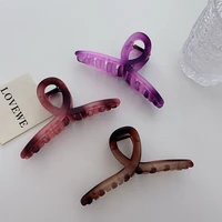 2022 korean new style matte gradient hair clip cross streamer bath catch clip beautiful shark clip girl fashion hair accessories