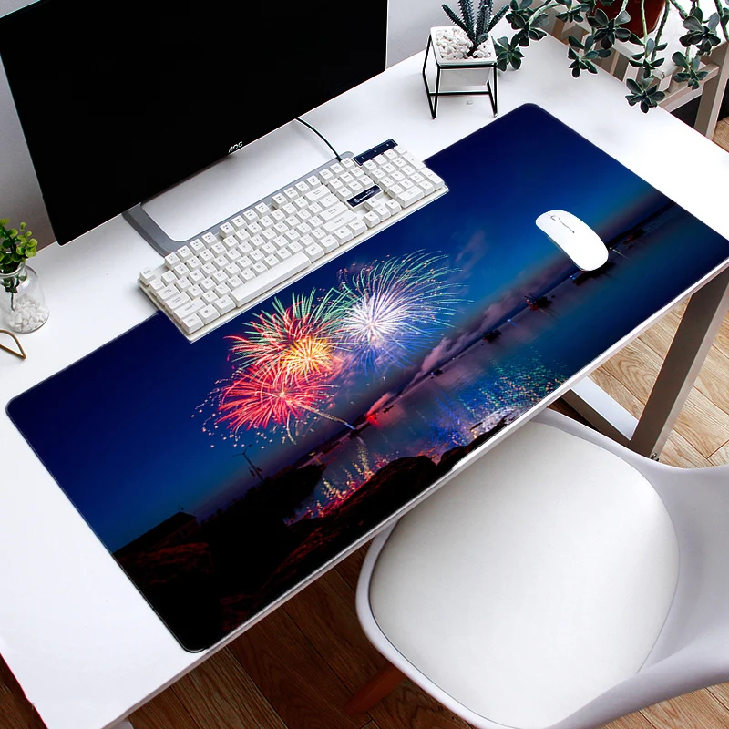 

Large Size Computer Gamer Table Mat Felt Laptop Desk Mat Keyboard Mat Gaming Mouse Pad Office Accessories Beautiful night sky