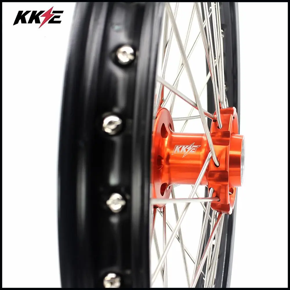 Передний обод колеса KKE 1 6*21 на катушках для KTM SX SX-F XC XC-W EXC EXC-F 125-530 2003-2021 оранжевый