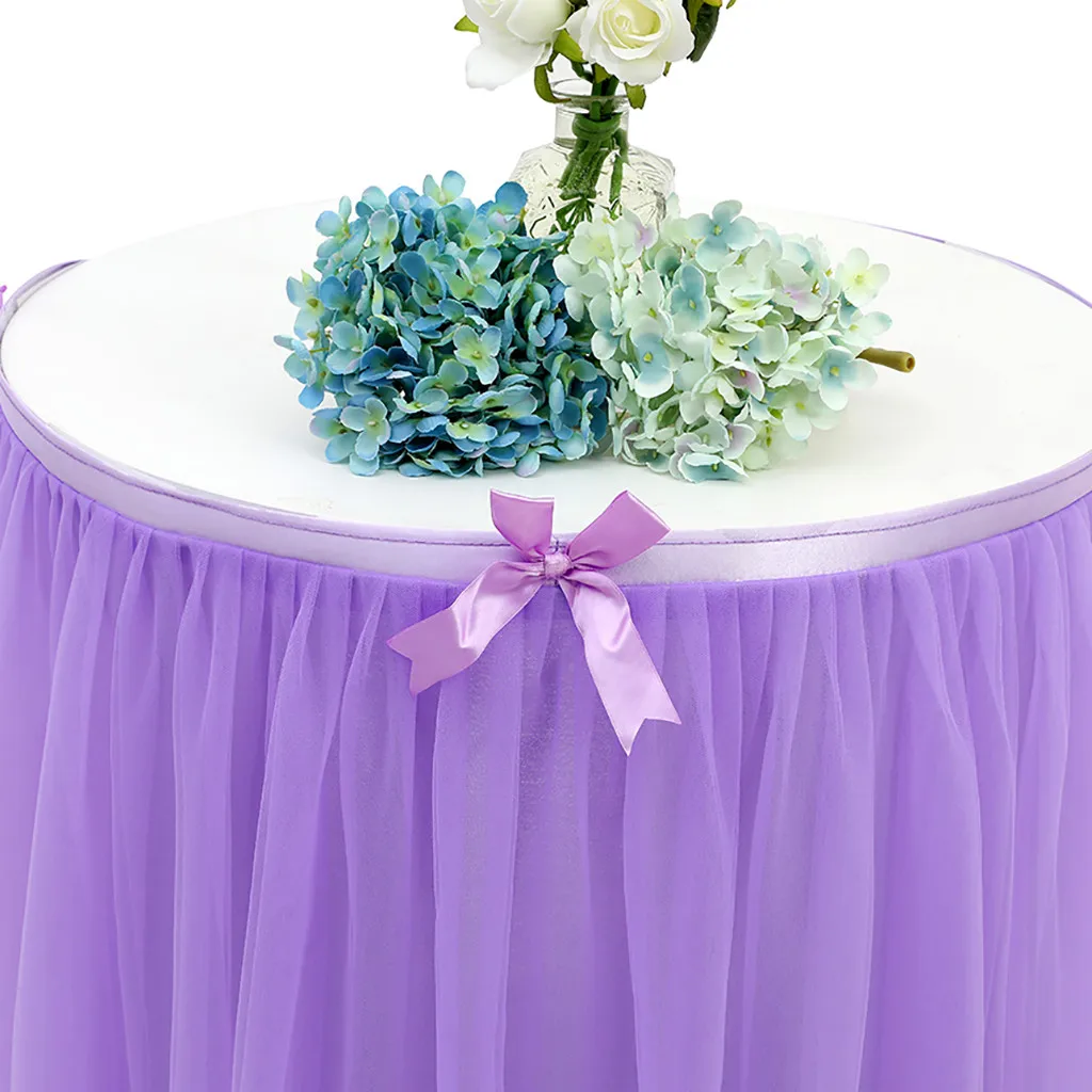 Скатерть для стола скатерть украшение свадьбы дня рождения десерта Тюлевая 1 9 м x