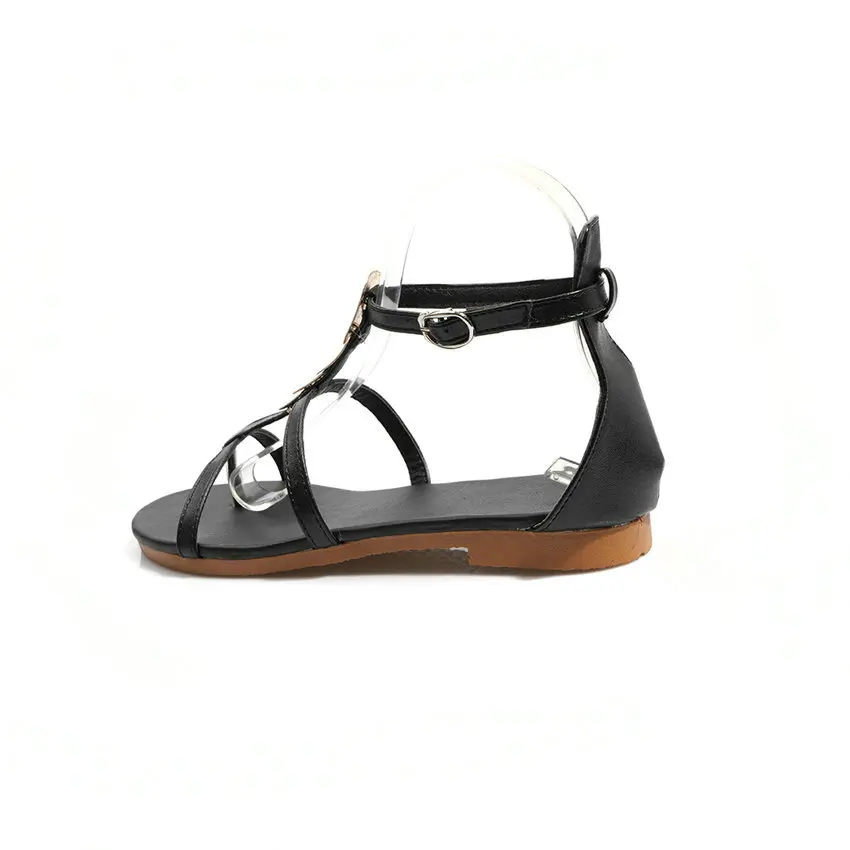 Женские сандалии с Т образной пряжкой QUTAA летние босоножки из искусственной кожи