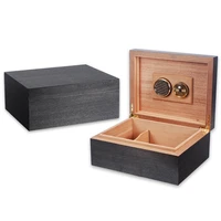 luxfo classical cigar humidor spanish cedar wood humidor fit 30ct cigar box with hygrometer humidifier for cohiba cigars