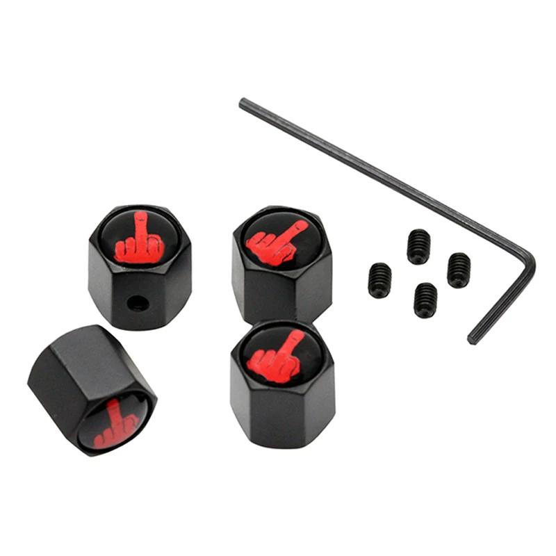 

4Pcs/Lot Car Auto Wheel Tire Valve Cap Cover Anti-theft Steal Air Dust Covers England Middle Finger For Motorcycles Trucks Cars