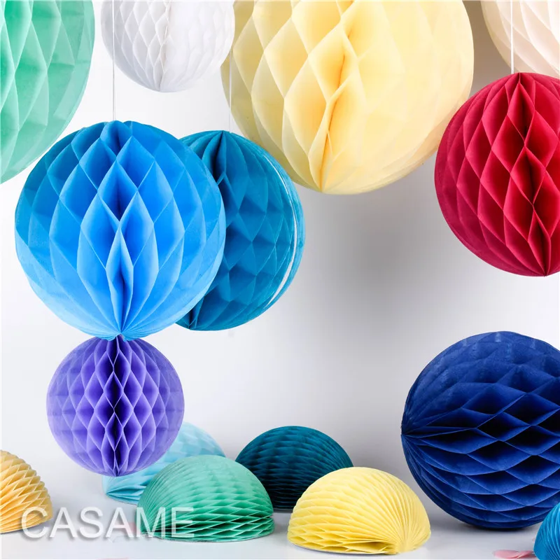 8 дюймов 20 см Висячие круглые сотовые шары папиросная бумага фонарь цветы