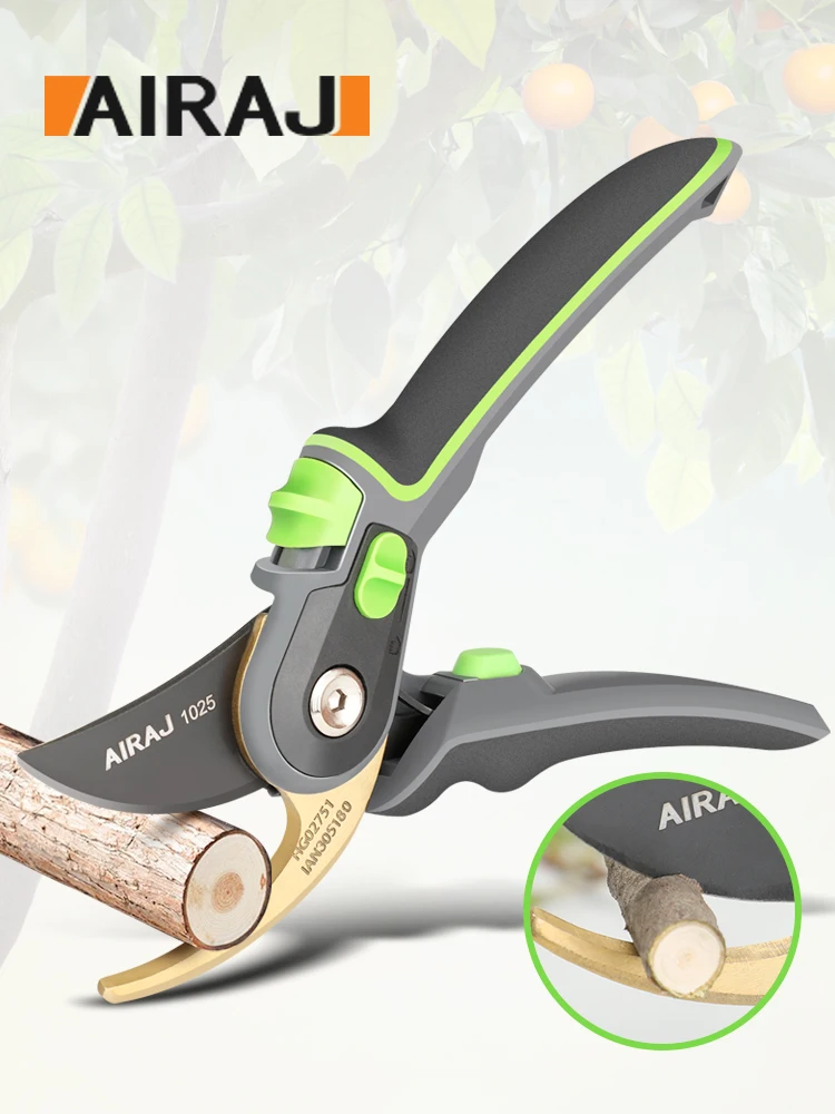 

AIRAJ Gardening Pruning Shears, Which Can Cut Branches of 24mm Diameter, Fruit Trees, Flowers,Branches and Scissors Hand Tools