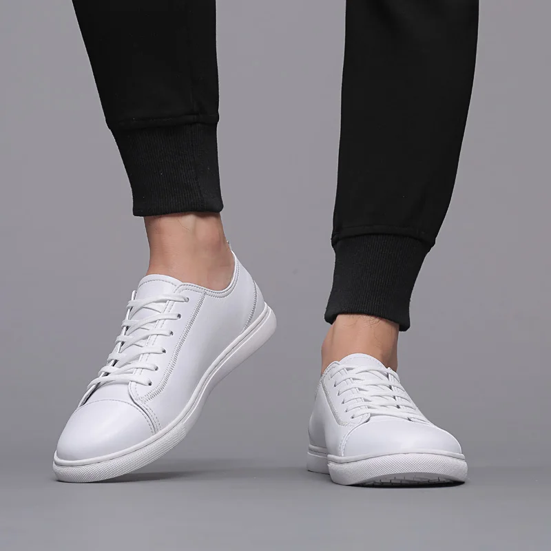 

genuine leather Sneakers Men Shoes Lace-Up Mens oxfords Shoes fashion Leather Casual Shoes Male spring autumn Man Footwear Flats