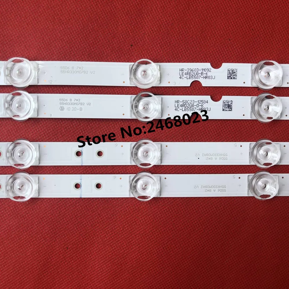 4 шт./компл. светодиодный Подсветка лампы Газа для TCL 55F6 55L2 4C LB5508 HR03J 55HR330M07B2/08A2