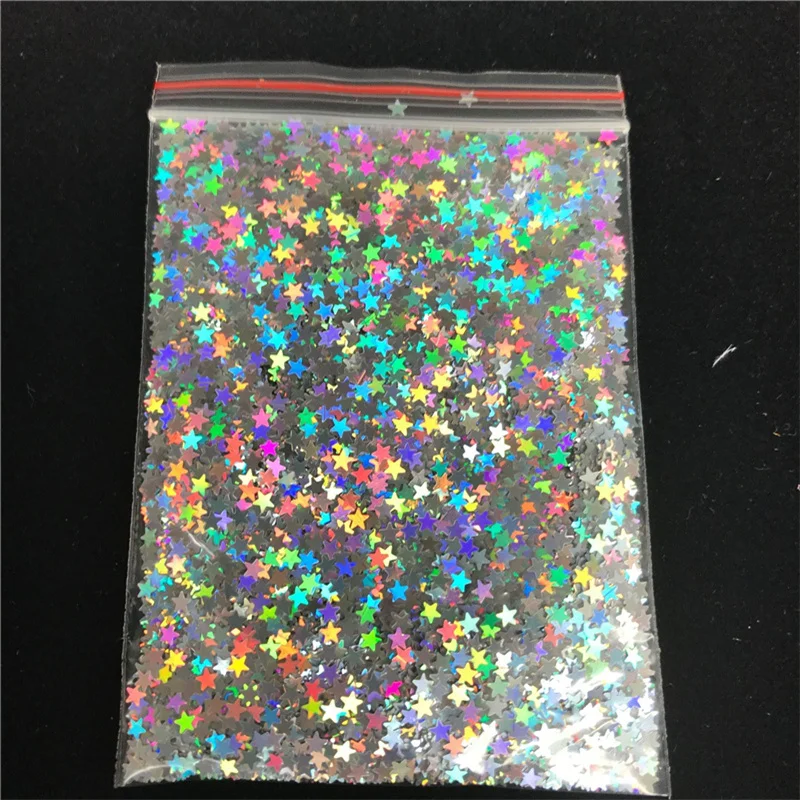 10 г 3 мм звезда розового золота Сердце Конфетти из фольги лазерные блестки
