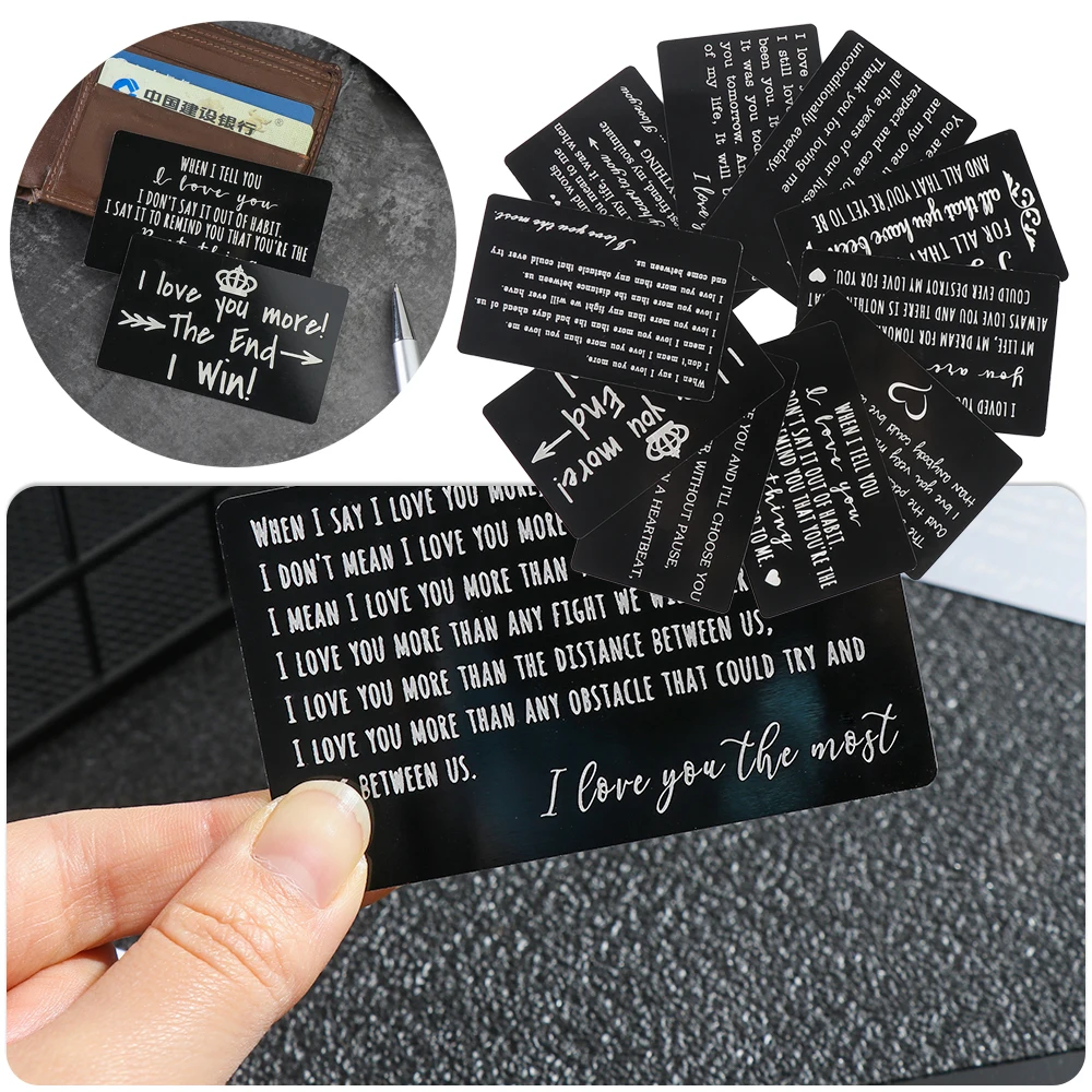 10 видов стилей Love Note для подарка бойфренда с гравировкой кошелек вставка карта