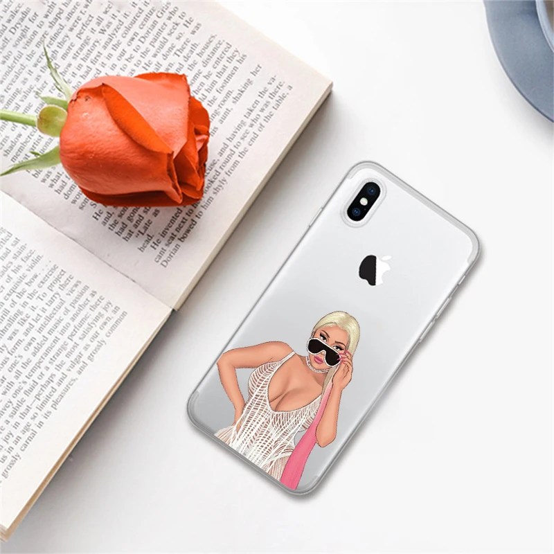 Для iPhone X XR XS Max 7 7Plus 8 8Plus 6 6S Plus 5 5S SE чехол для телефона в стиле Nicki Minaj мягкий