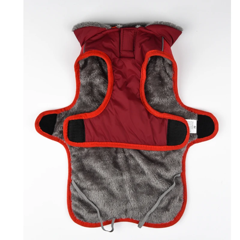 Одежда для собак водонепроницаемая куртка зимнее плотное светоотражающее