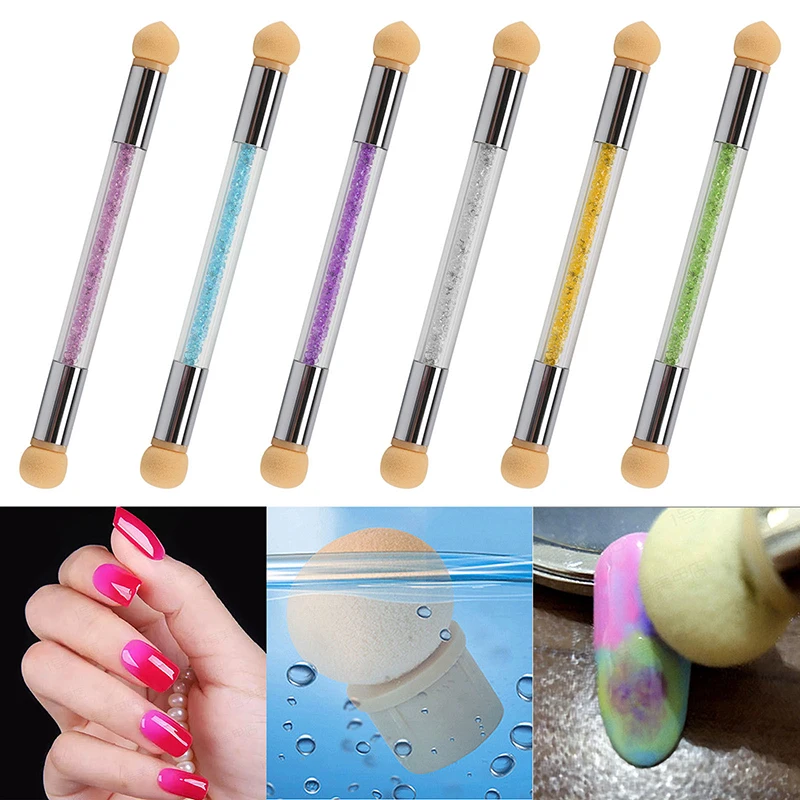 Новинка 1 шт. градиентные кисти для ногтей с двойной головкой зеркальная