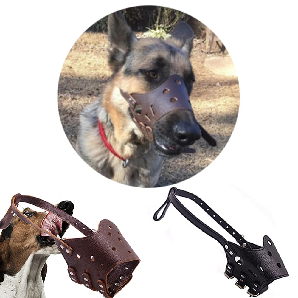 Намордник для собак без косточек Регулируемая Маска из искусственной кожи