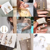 asymmetric hollow love long tassel earrings korean fanshion 2021 new trend women earrings exquisite shiny crystal dangle jewelry
