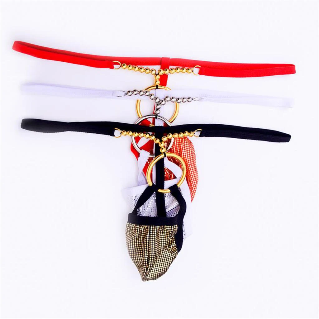 Мужские сексуальные эластичные прозрачные стринги трусы нижнее белье