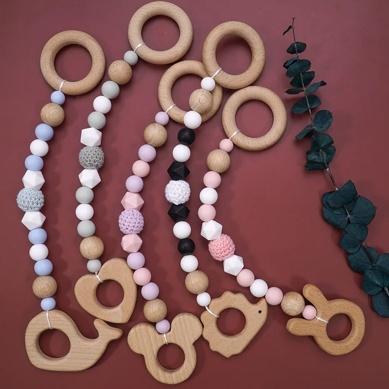 

Большой инвестиционный дизайн, доступный гибкий держатель для соски, молярная Жевательная подвесная игрушка для фитнеса, деревянный Проре...