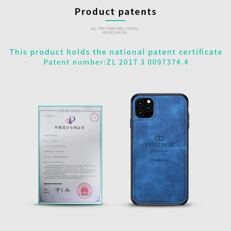 Для iPhone 11 Pro Max PINWUYO чехол для iPhone 11 Pro 11Pro тканевый чехол для iPhone 11 Max PU кожаный чехол для мобильного телефона