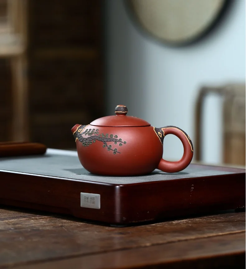 

Китайский чайник Song Zhen Xi Shi, керамический чайник для чая Puer Oolong, чайный набор ручной работы