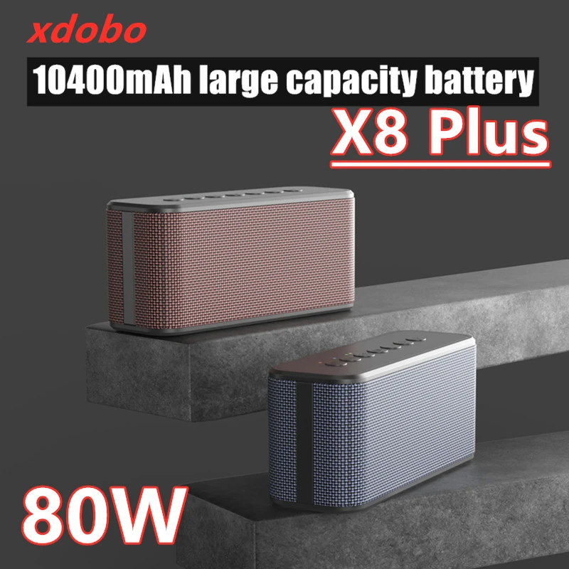 xdobo x8 plus 80w portable caixa de som bluetooth speaker high power wireless sound column subwoofer for phone charging boombox free global shipping