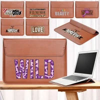 for 11 13 14 15 inch notebook pu leather stand sleeve bag for macbook air pro 13 15 2021case huawei asus dell hp laptop bag