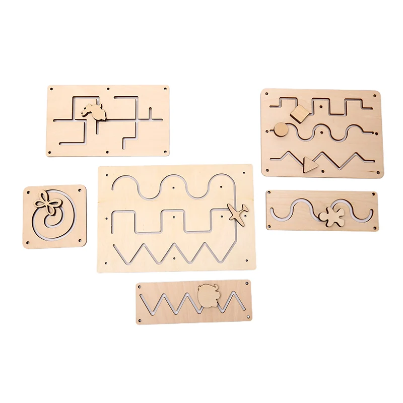 

Early Childhood Education Wooden Toys Scrapbook Puzzle Supplies Baby Busy Board Diy Accessories Material Duck Slide