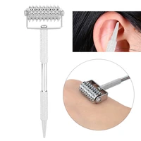 metal multi functional ear acupoints detector probe ear acupoints spring needle massage roller body face lift tighten massager