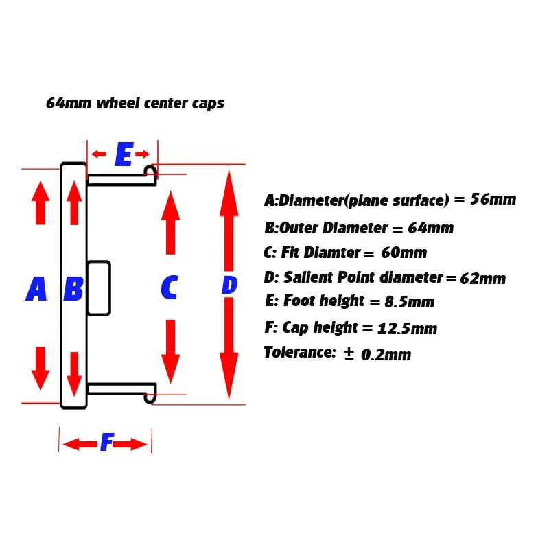 Хорошее качество 4 шт./компл. 64 мм Пыленепроницаемая эмблема на колесо автомобиля
