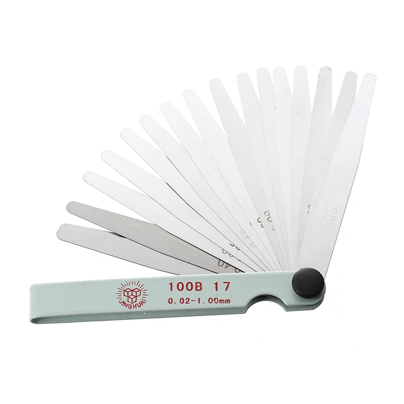 

AU42 -SODIAL(R) Silver Tone Metal Metric Gap Thickness Feeler Gauge Blades 0.02-1mm Tool