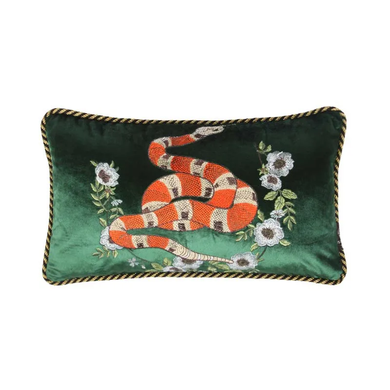 Online Diphylleia Terciopelo De Lujo De Estilo Europeo Con Borlas Animal Bordado De Perro, Funda De Almohada Cubierta Sofá, Funda De Cojín Dorada De 45x45cm