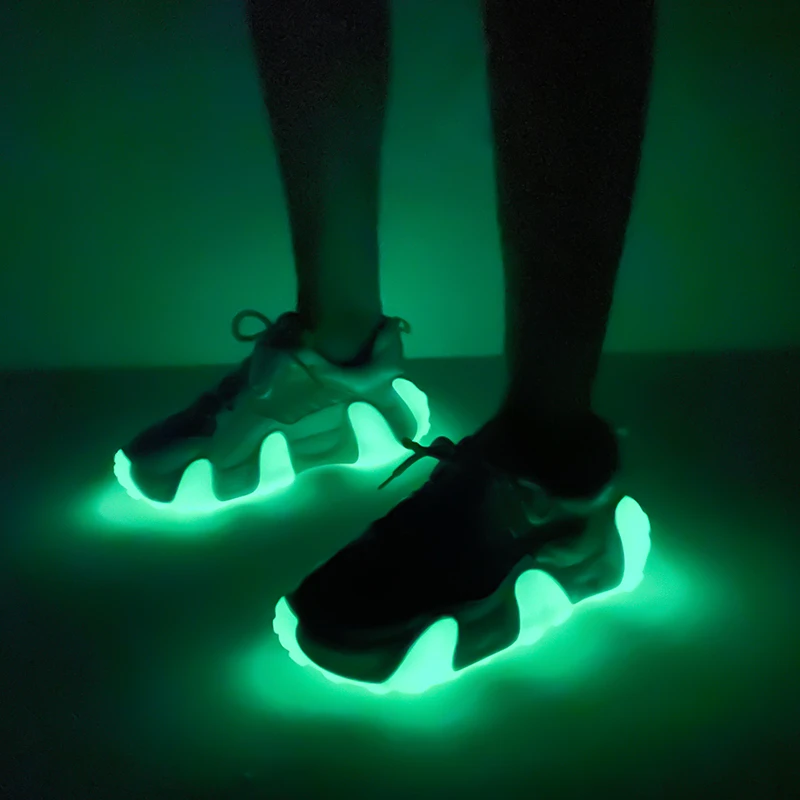 

Women's Sports Shoes Net Red Octopus Shoes for Women 2021 Summer New Breathable Mesh Luminous Thick Soled Leisure Sports Shoes
