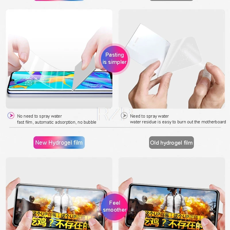 RZP полное покрытие Гидрогелевая пленка для huawei P30 P20 Pro P10 lite Plus Защита экрана для huawei P20 P30 lite(не закаленное стекло