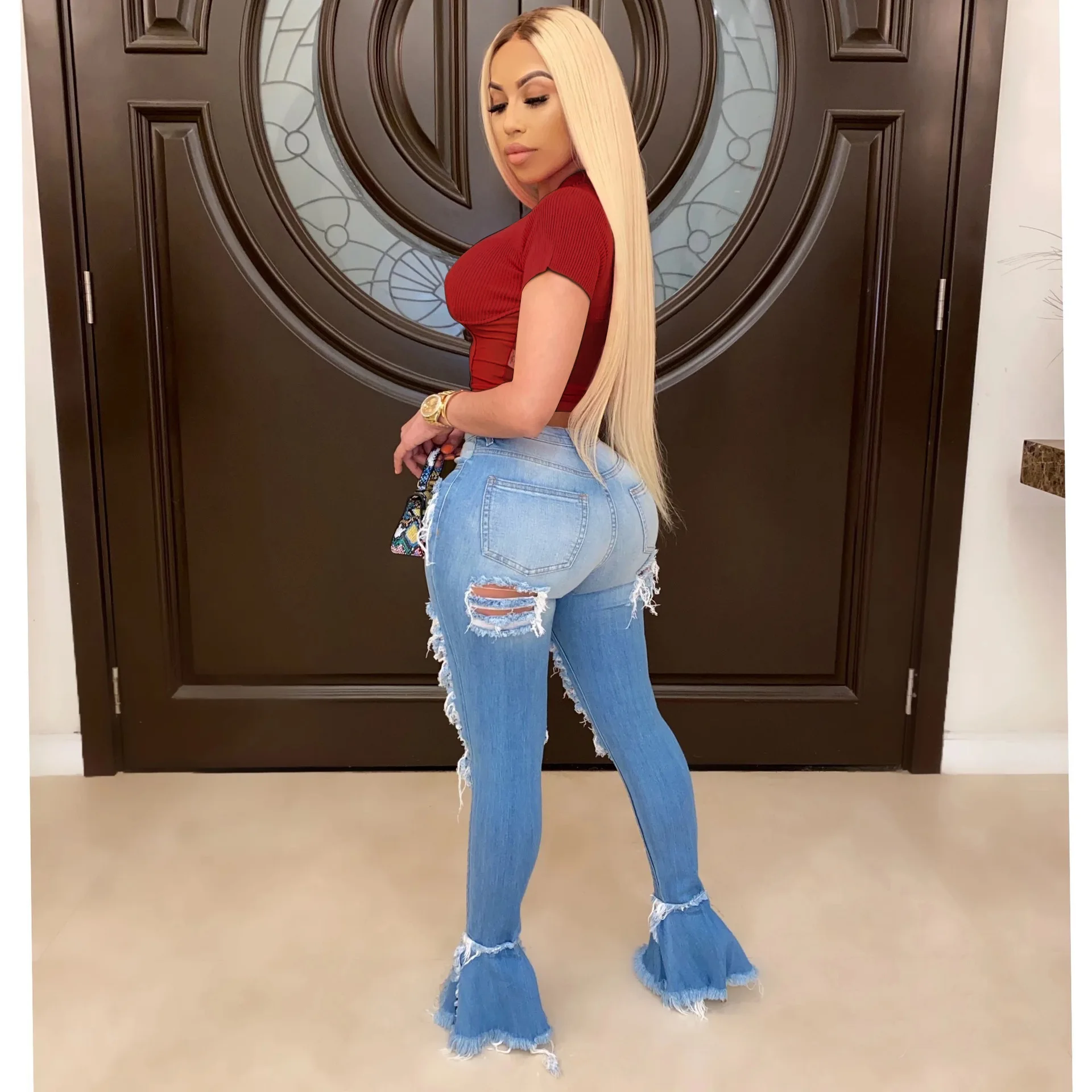 ANJAMANOR Ribbed Mesh Spliced Sexy Shirts for Women Clothing 2020 Summer Short Sleeve Slim Sheer Crop Top T Shirt D48-BF12 | Женская