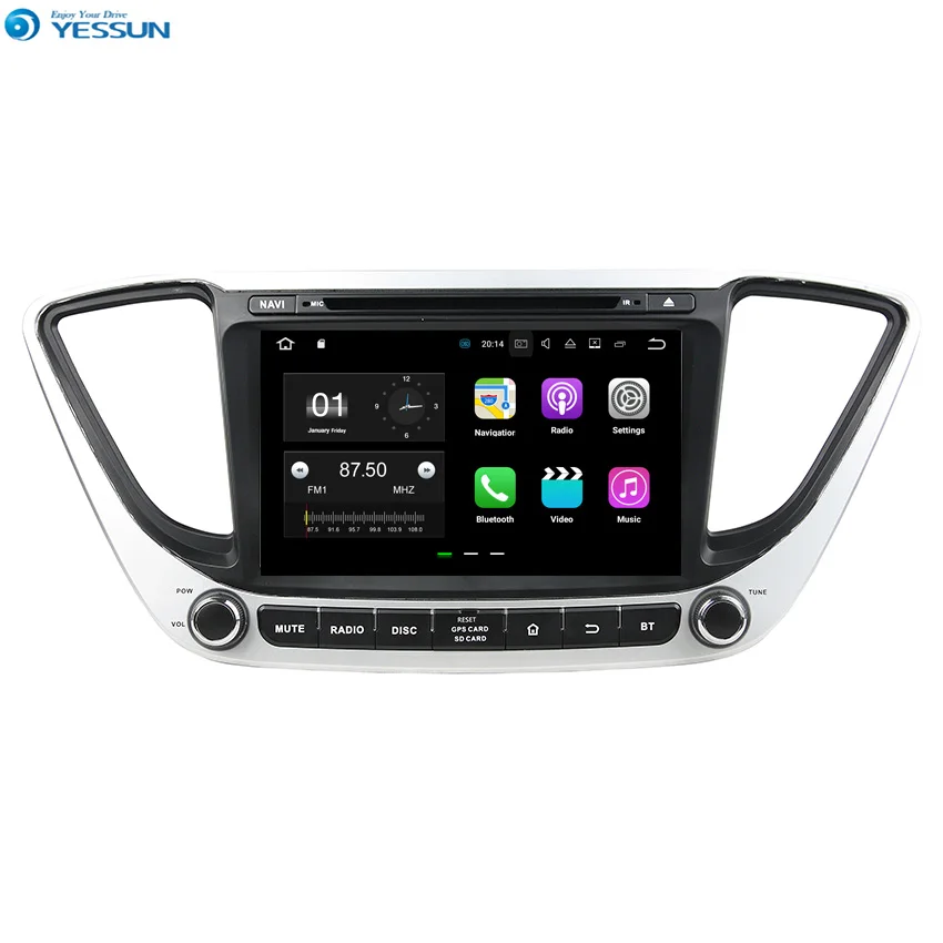 

YESSUN For Hyundai Verna 2016~2017 Android Car Navigation GPS Audio Video Radio Stereo Multimedia HD Screen Player.