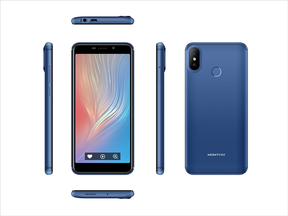 HOMTOM C1 1 ГБ ОЗУ 16 Гб ПЗУ четырехъядерный мобильный телефон 5,5 дюйма 18:9 полный дисплей 13MP задняя камера смартфон отпечаток пальца сотовый телефон