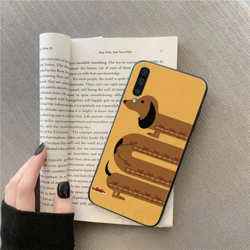

Cartoon Dachshund Sausage Dog Phone Case For Samsung galaxy S 9 10 20 A 10 21 30 31 40 50 51 71 s note 20 j 4 2018 plus