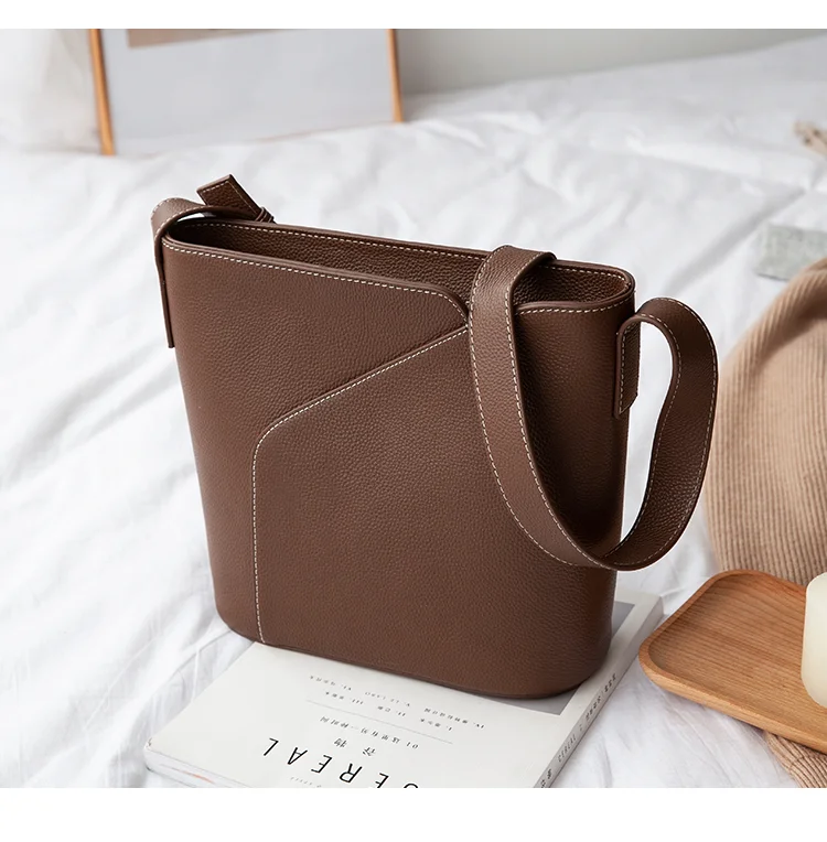 VENOF Брендовые женские сумки на плечо из натуральной кожи, повседневные винтажные мягкие сумки через плечо из воловьей кожи, сумка-мешок для покупок высокого качества