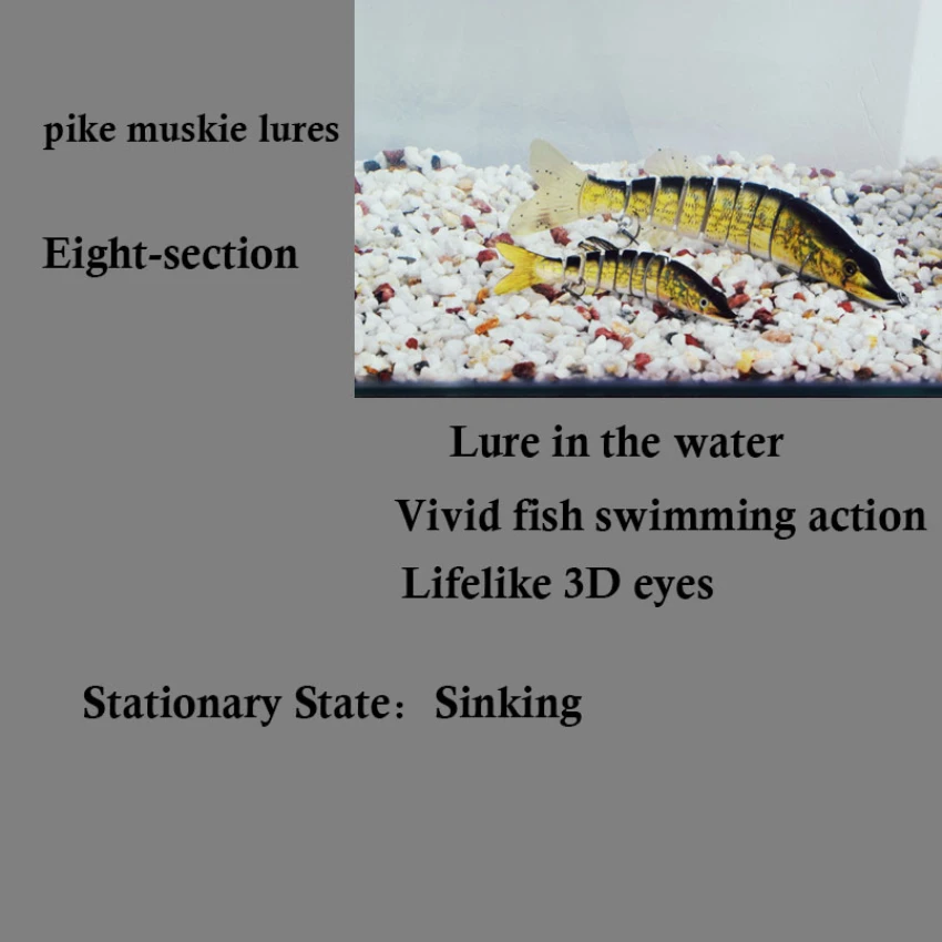 Плавающая приманка для ловли щуки 5 дюймовая/8 дюймовая пожилая рыба крабик