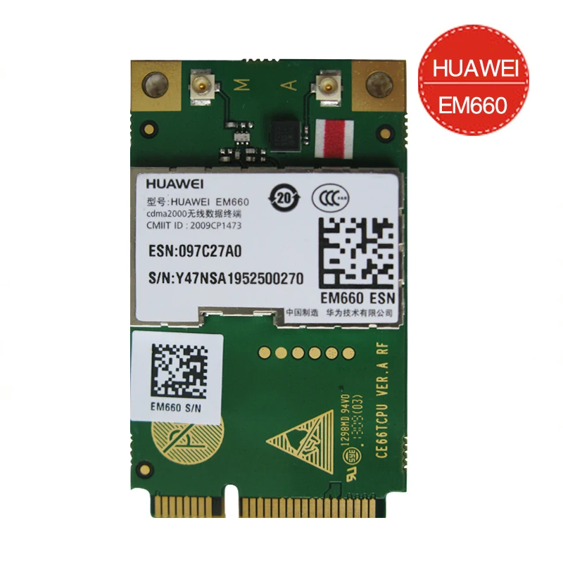5 шт. сетевая карта Huawei EM660 3G minipcie модуль беспроводной связи CDMA 2000 1x EV-DO Rev.A 800/1900 МГц