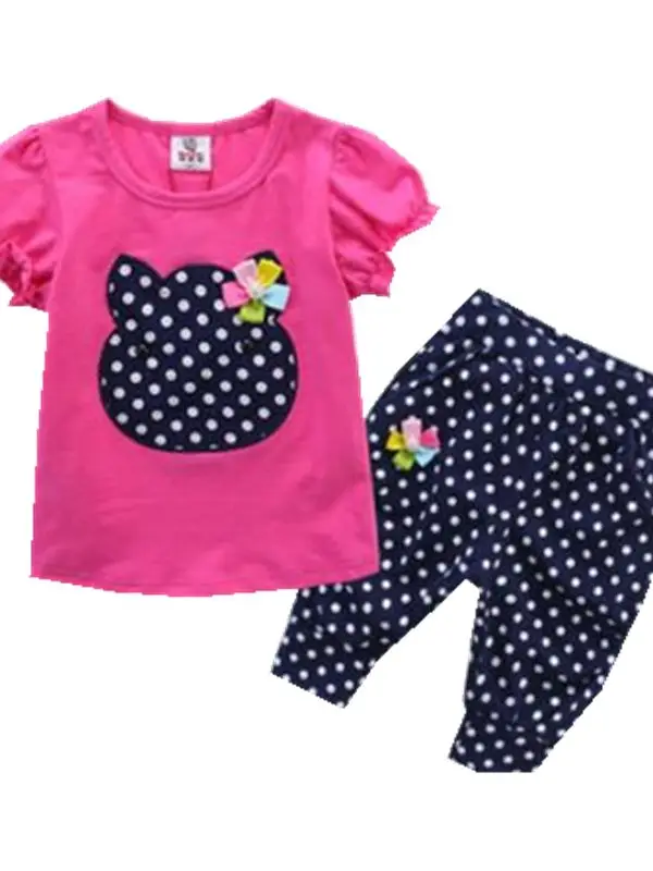 BibiCola/комплекты одежды для новорожденных девочек Летняя хлопковая футболка +