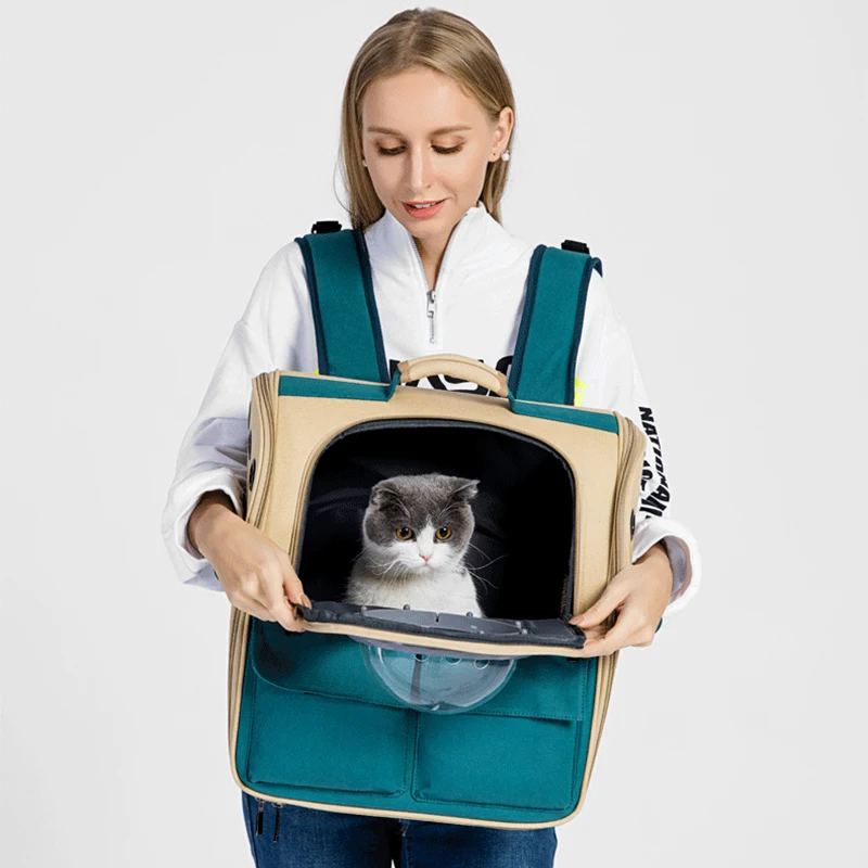 

Type 1203 Pet Bag Cat Go Out Large-Capacity Dog Canvas School Bag Carry Portable Shoulder Cat Bag Cat Backpack