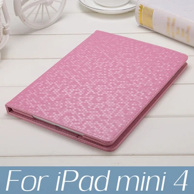 Для iPad 10,2 чехол 7th поколения планшет в виде ракушки для iPad mini iPad 9,7 5th 6th Air 1 2 iPad mini 5 4, 2, 3, ремешок из искусственной кожи Smart Cover - Цвет: pink for mini 4