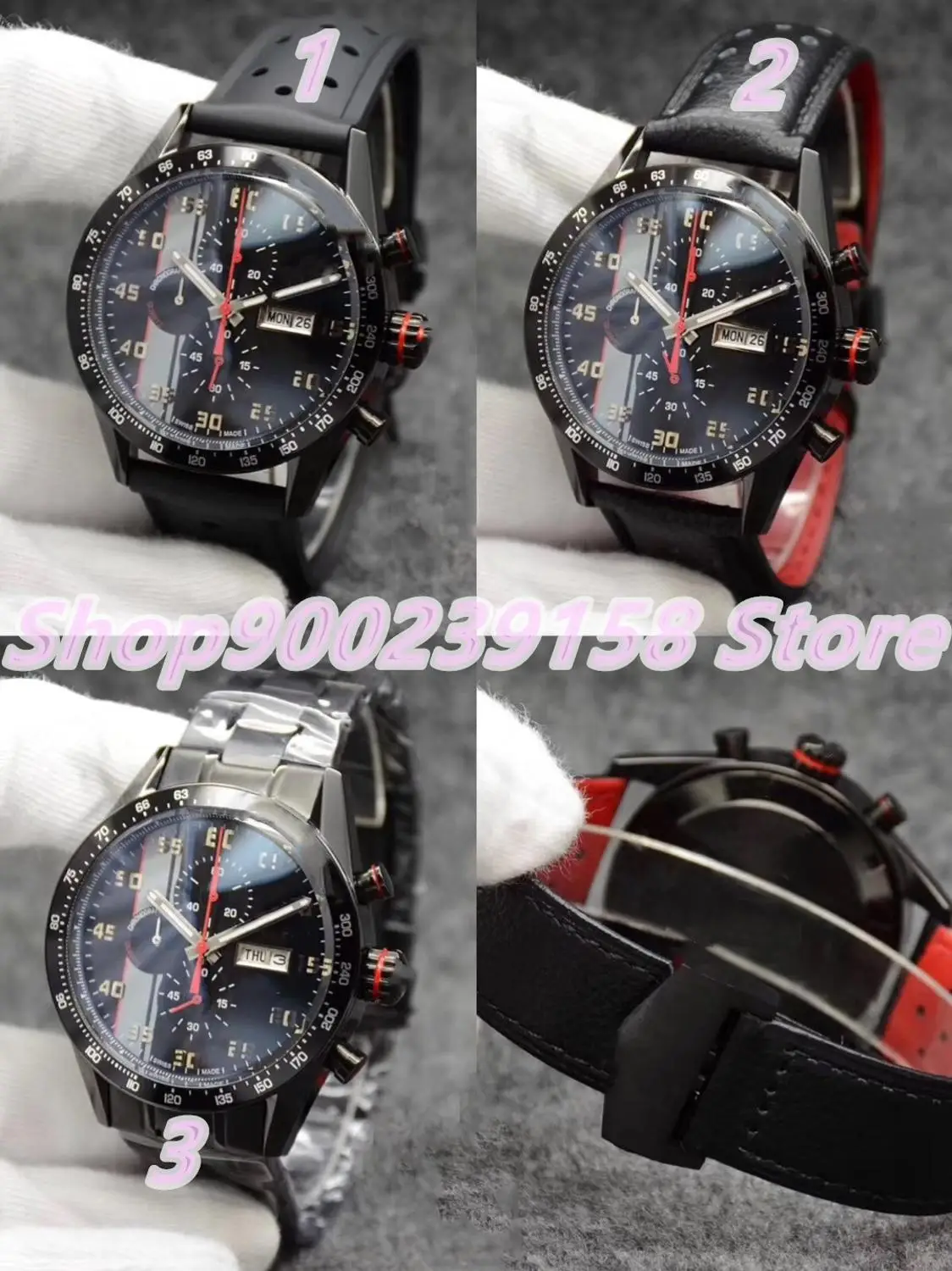 Часы мужские кварцевые с хронографом известные спортивные водонепроницаемые со