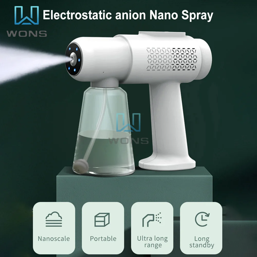 Беспроводной Электрический дезинфекционный распылитель 380 мл USB аккумуляторная