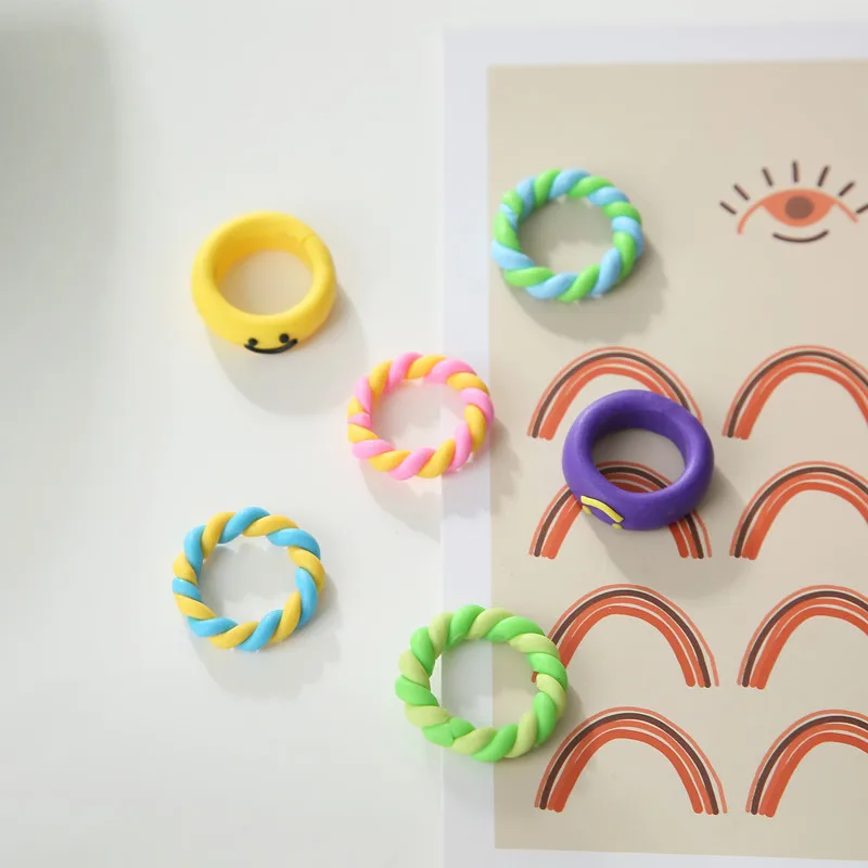 AOMU 2021 Ins новые модные богемные красочные полоски витые керамические глиняные